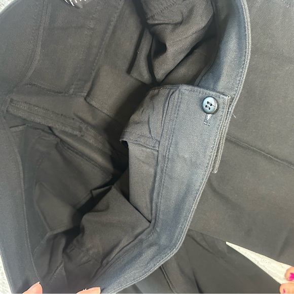 Club Monaco Black Wide Leg Pants Size 12 Casual Business Slacks (tiny hole) - Picture 8 of 11